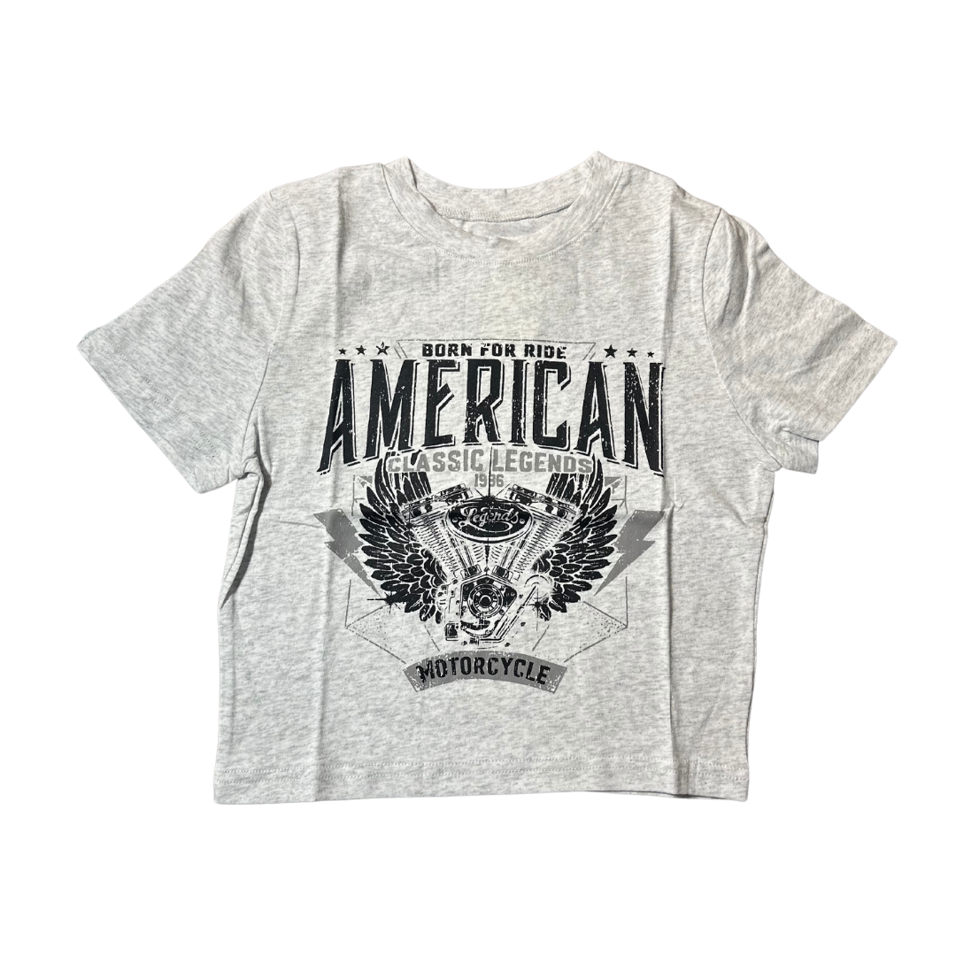 Camiseta corta estampado americano