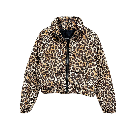 Chamarra puff animal print